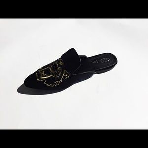 Cathy Din Embroidered Mules -NWT